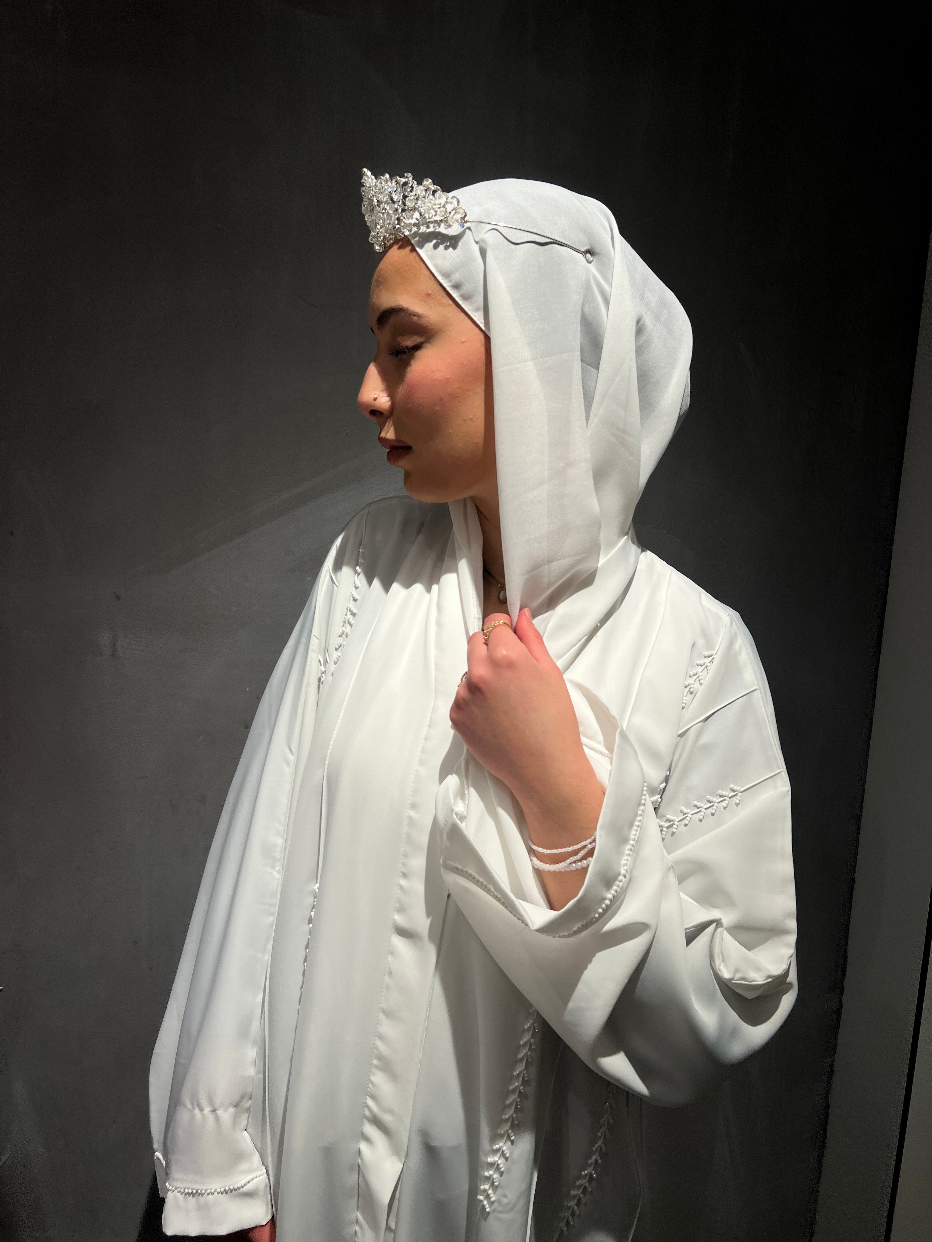 Abaya Perla Blanca