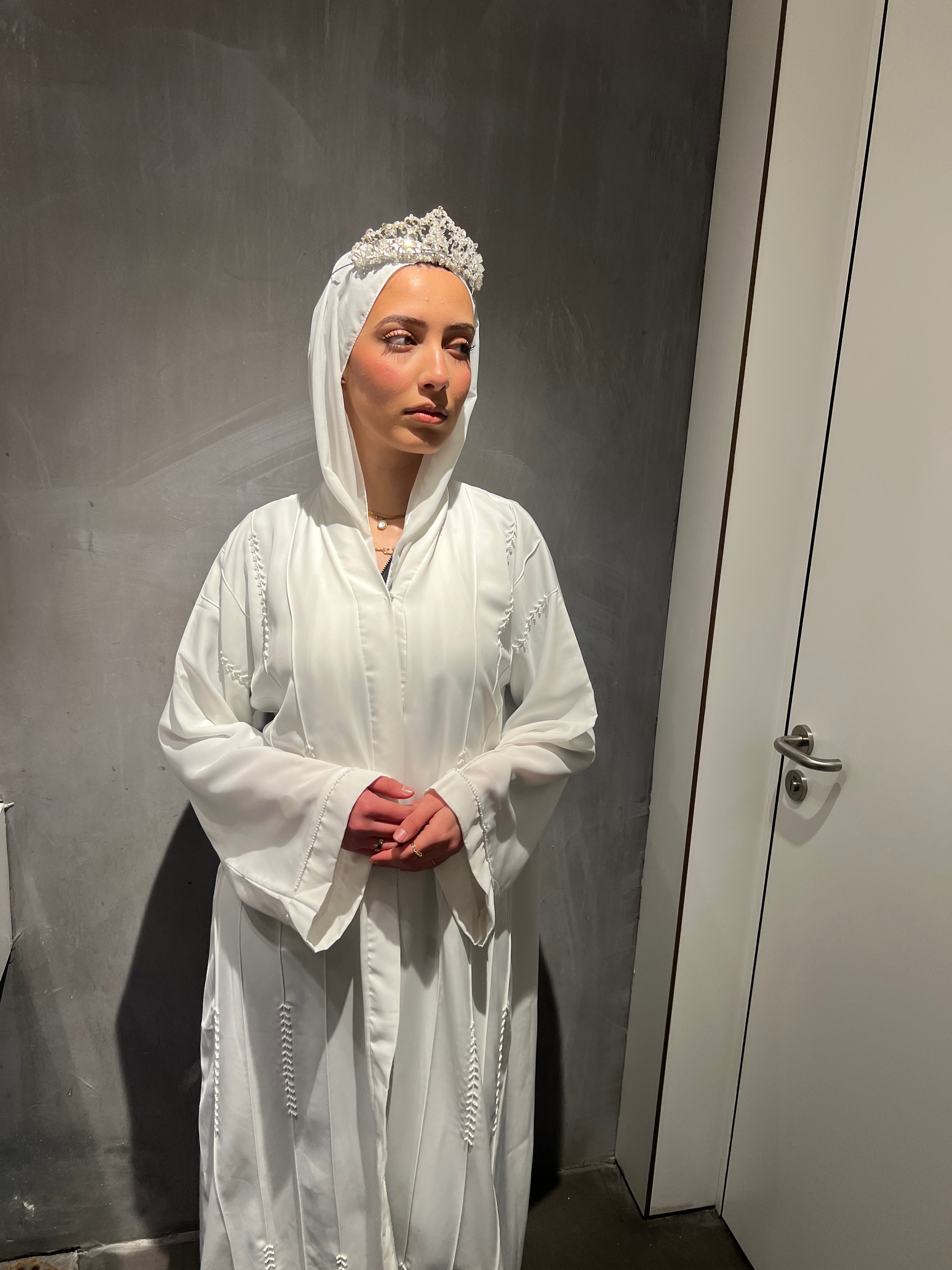 Abaya Perla Blanca