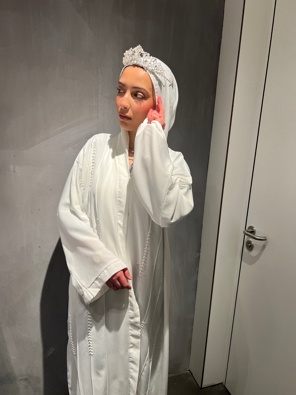 Abaya Perla Blanca