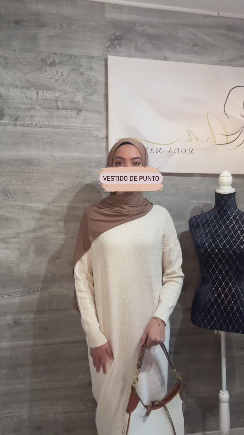 Vestido de punto ondulado